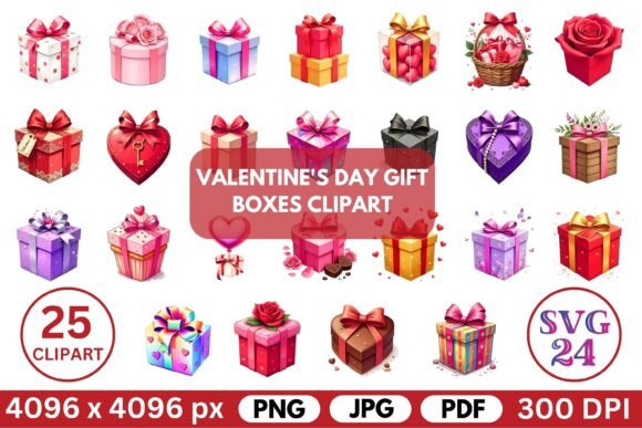 Download Valentine's Day Gift Boxes Clipart - Premium Resources