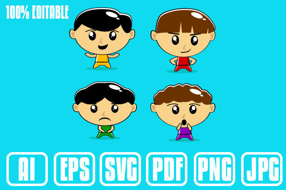 Download Boy Cute Character with Expression - Premium Resources